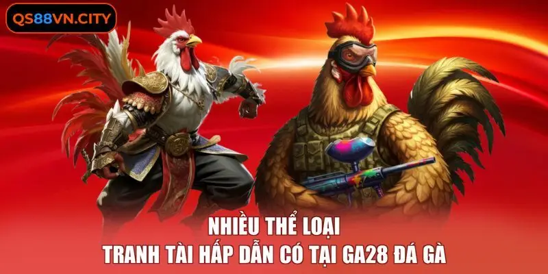 Nhiều thể loại tranh tài hấp dẫn có tại GA28 đá gà